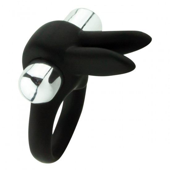 Lovetoy Duosense Vibrating Rabbit Cockring Zwart