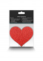Pretty Pasties Glitter Hart Rood/Zilver