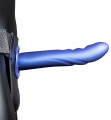 Ouch! Hollow Strap-On Textured Curved Blauw