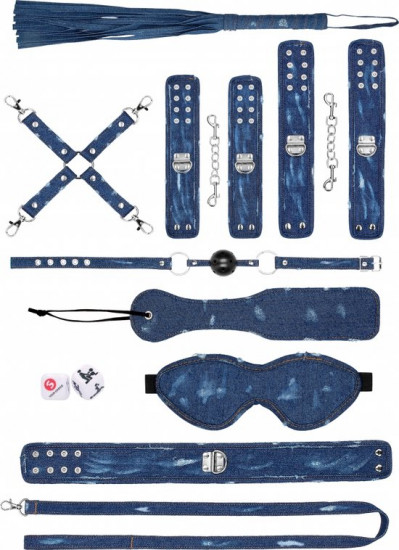 Ouch! Denim Bondage Kit Blauw