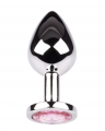 Plug It Strass Buttplug Large Zilver/Roze