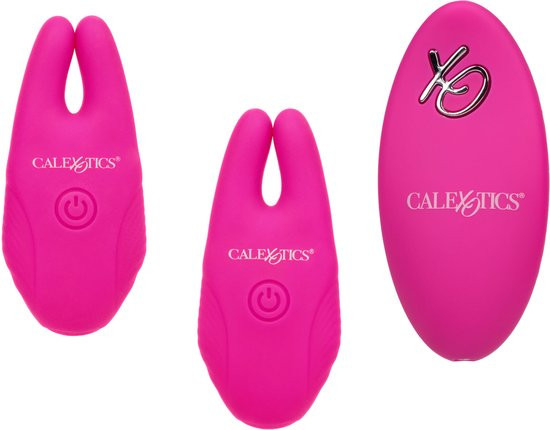 CalExotics Silicone Remote Tepel Klemmen Roze