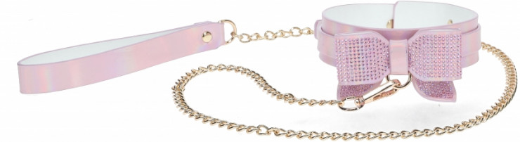 Ouch! Paris Halsband En Riem Roze