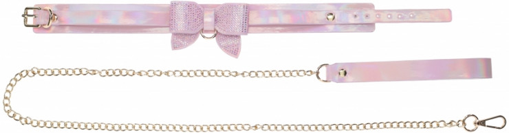Ouch! Paris Halsband En Riem Roze