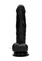 RealRock 8 Inch Vibrating Dildo with Balls Zwart