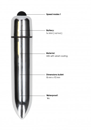 Ouch! Adjustable Cuff Belt With Bullet Zwart