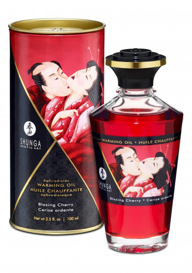 Shunga - Aphrodisiac Verwarmende Olie - Cherry - 100 ml