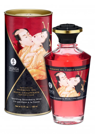 Shunga - Aphrodisiac Verwarmende Olie - Strawberry - 100 ml