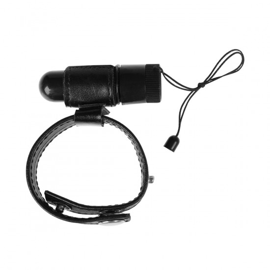 Leather Cockring met Micro Stimulator