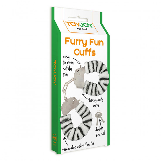 Furry Fun Handboeien Zebra Print