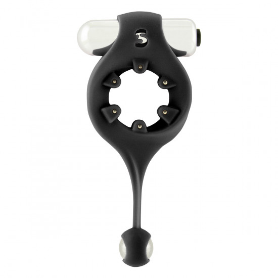 Endless Dangling Ball Magnetic Field Cockring Zwart