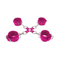 Leather Hand & Legcuffs Boeien Roze