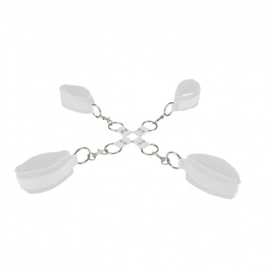 Ouch! Velcro Hand- & Enkelboeien Set Wit