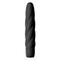 Silicone Twist Vibrator Zwart