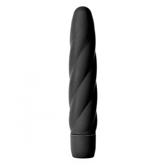 Silicone Twist Vibrator Zwart