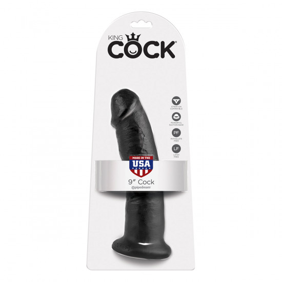 King Cock 9 Inch Dildo Zwart