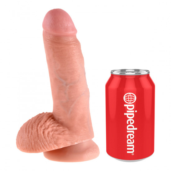 King Cock 7 Inch Cock with Balls Dildo Blank