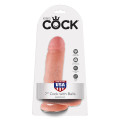 King Cock 7 Inch Cock with Balls Dildo Blank