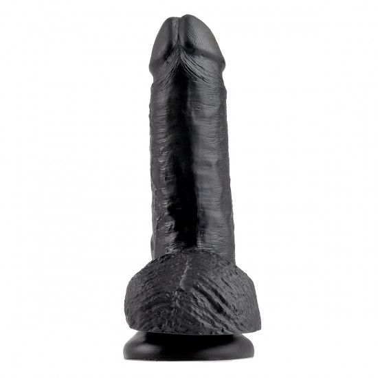King Cock 7 Inch Cock with Balls Dildo Zwart