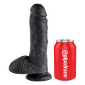King Cock 8 Inch Cock with Balls Dildo Zwart