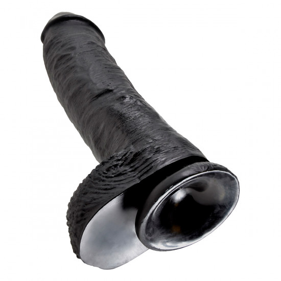 King Cock 10 Inch Cock with Balls Dildo Zwart