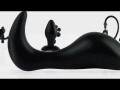 Inflatable Silicone Ass Expander Buttplug Zwart
