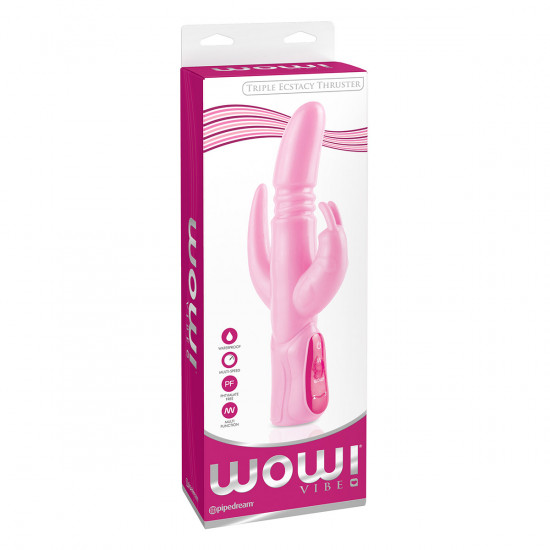 Wow Triple Ecstacy Thruster Vibrator Roze