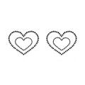 Skin Jewellery Mimi Hearts Zwart