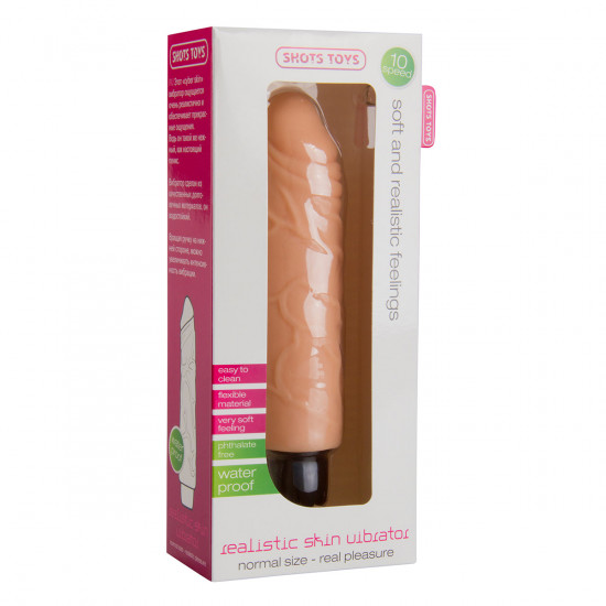 Shots Toys Realistic Skin Vibrator Medium Flesh