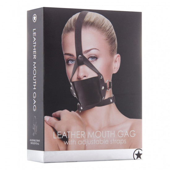 Ouch! Leather Mouth Gag Zwart