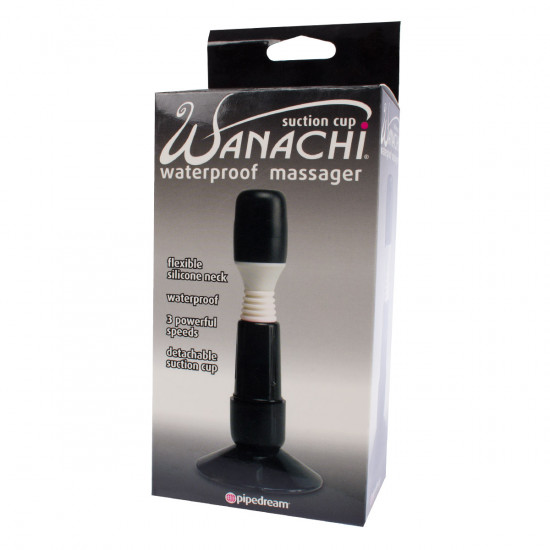 Suction Cup Wanachi Massager Mini Vibrator Zwart