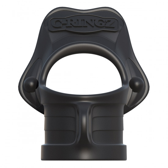 C-Ringz Rock-Hard Ring & Ball Stretcher Cockring Zwart