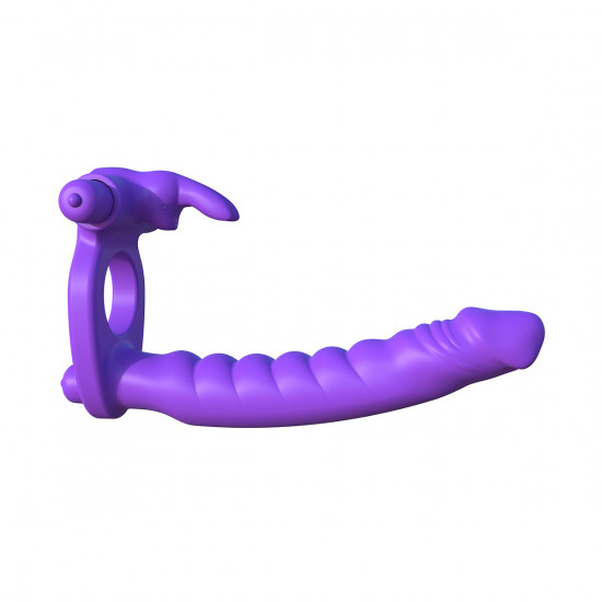 C-Ringz Silicone Double Penetrator rabbit Cockring paars