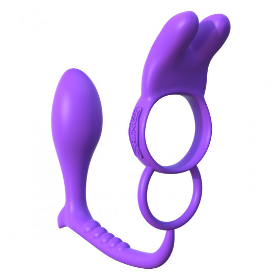 C-Ringz Ass-Gasm Vibrating Rabbit Cockring Paars