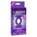 C-Ringz Silicone Double Delight Cockring Paars