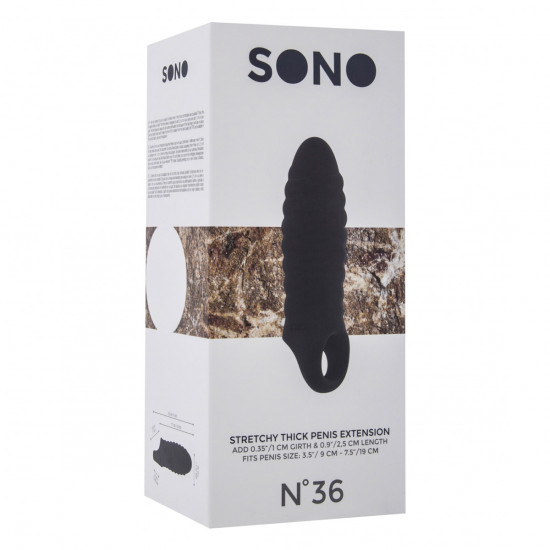 Sono Stretchy Thick Penis Extension No. 36 Zwart