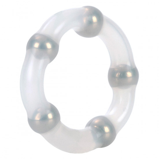 Metallic Bead Cockring Transparant