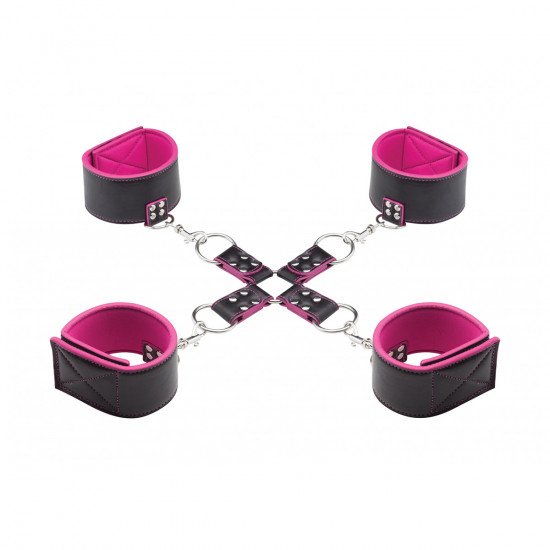 Ouch! Reversible Hogtie Boeien Set Roze