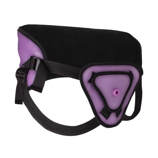 Ouch! Silicone Strap-On Set 10 Inch Paars