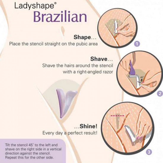 Ladyshape Brazilian Scheer Sjabloon Wit/Paars