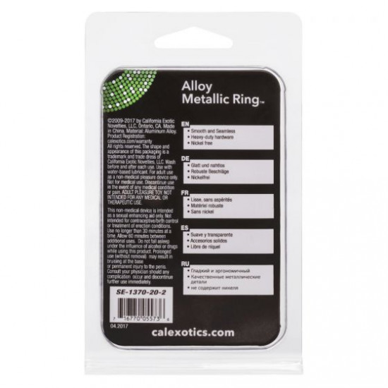 Alloy Metallic Cockring Large