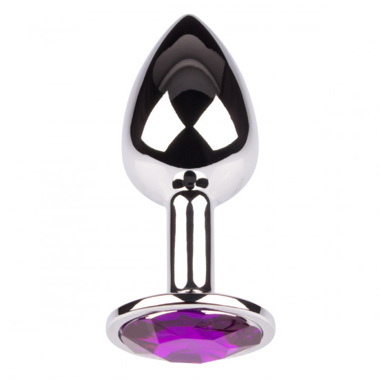 Plug It Strass Buttplug Small Zilver/Paars