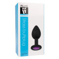 Plug It Strass Buttplug Small Zwart/Paars