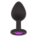 Plug It Strass Buttplug Medium Zwart/Paars