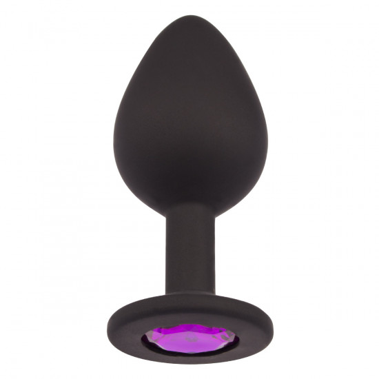 Plug It Strass Buttplug Medium Zwart/Paars