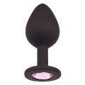 Plug It Strass Buttplug Medium Zwart/Roze
