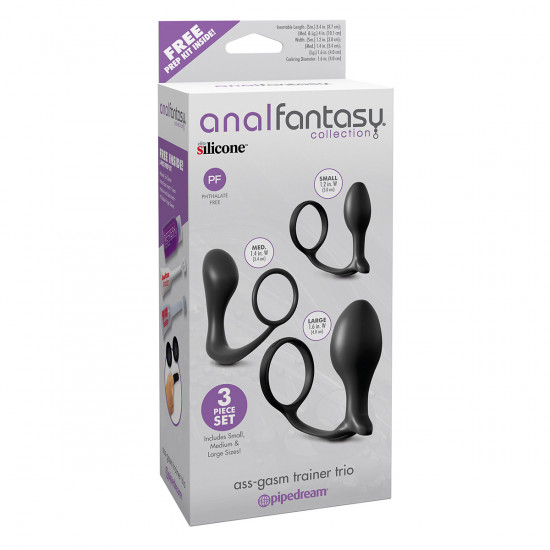 Anal Fantasy Ass-Gasm Trainer Trio Set Zwart