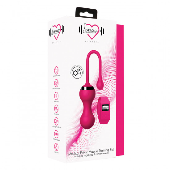 Sexercise Kegel Egg Met Horloge Training Set Roze