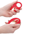 Elegance Poise Vibrerende Cockring + Stimulator Rood