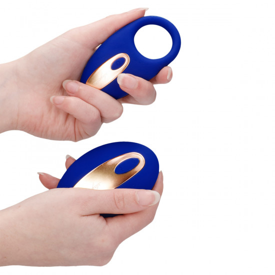 Elegance Poise Vibrerende Cockring + Stimulator Blauw